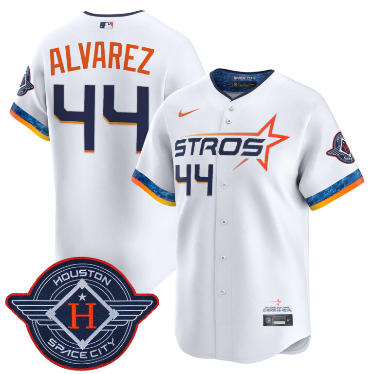 Men Houston Astros #44 Alvarez  white 2025 City Connect Vapor Limited Stitched Jersey